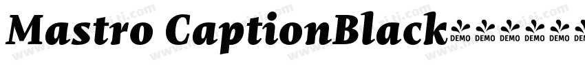 Mastro CaptionBlack字体转换